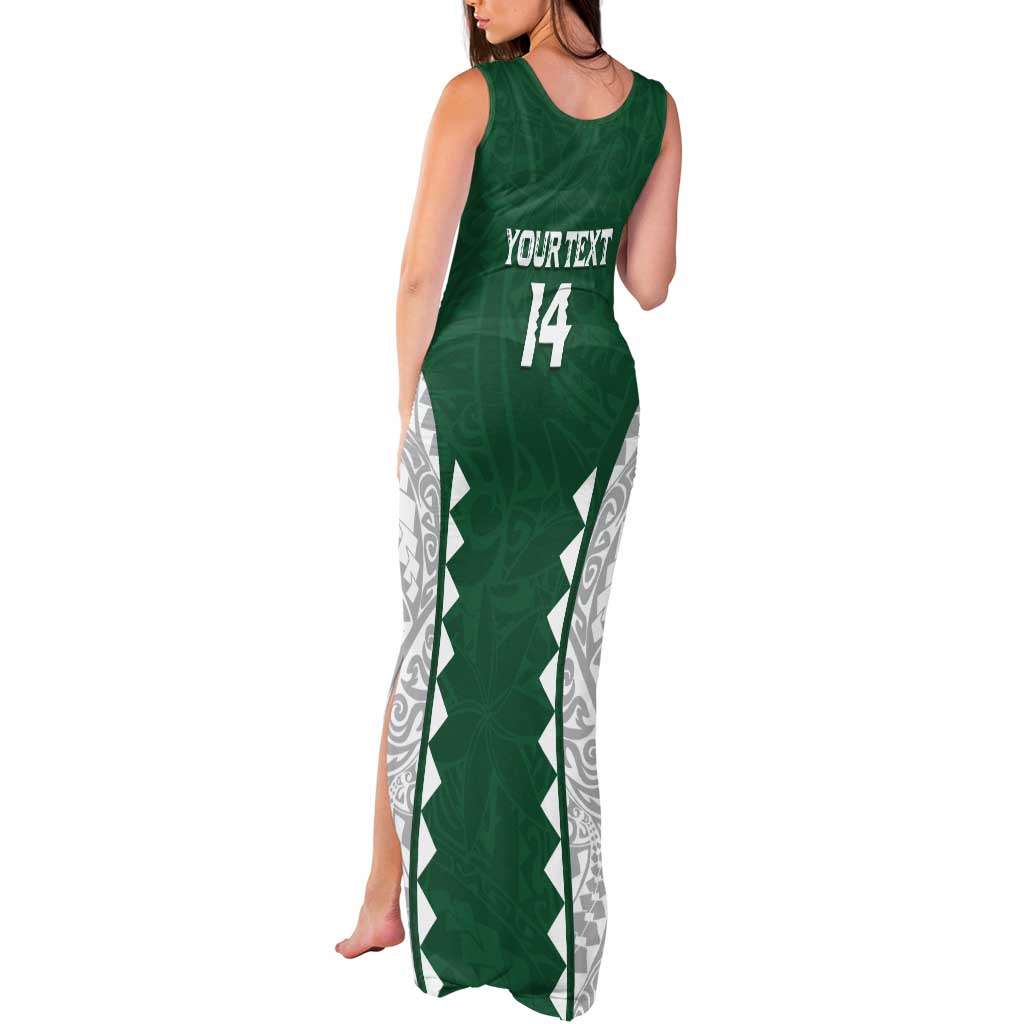 Custom Hawaii Volleyball Tank Maxi Dress Hawaiian Kakau Pattern
