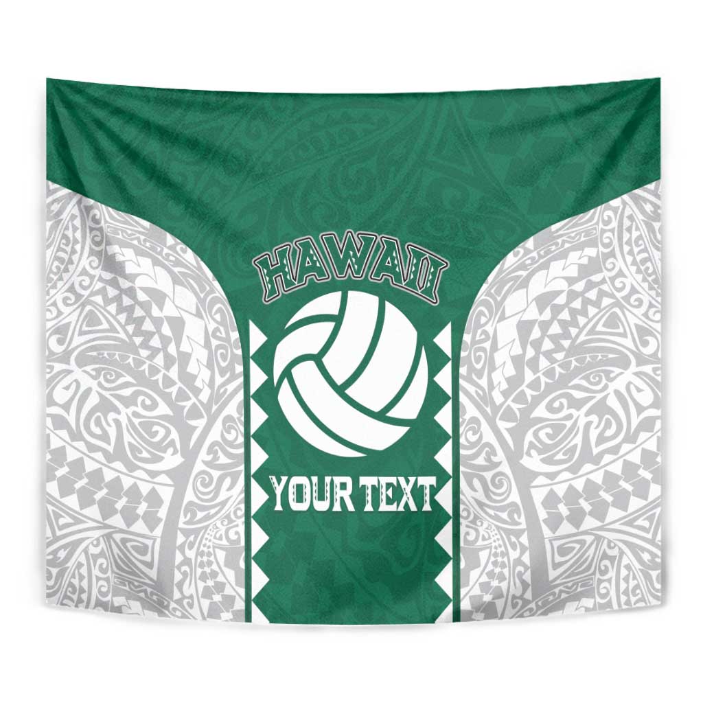 Custom Hawaii Volleyball Tapestry Hawaiian Kakau Pattern