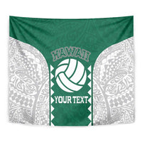 Custom Hawaii Volleyball Tapestry Hawaiian Kakau Pattern