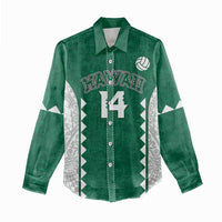 Custom Hawaii Volleyball Women Casual Shirt Hawaiian Kakau Pattern