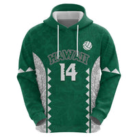 Custom Hawaii Volleyball Zip Hoodie Hawaiian Kakau Pattern