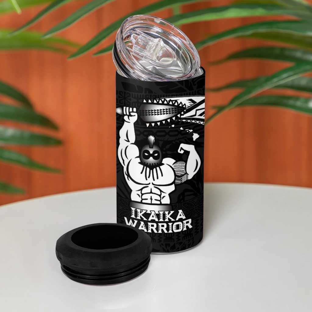 Black Hawaii Ikaika Warrior 4 in 1 Can Cooler Tumbler Hawaiian Power