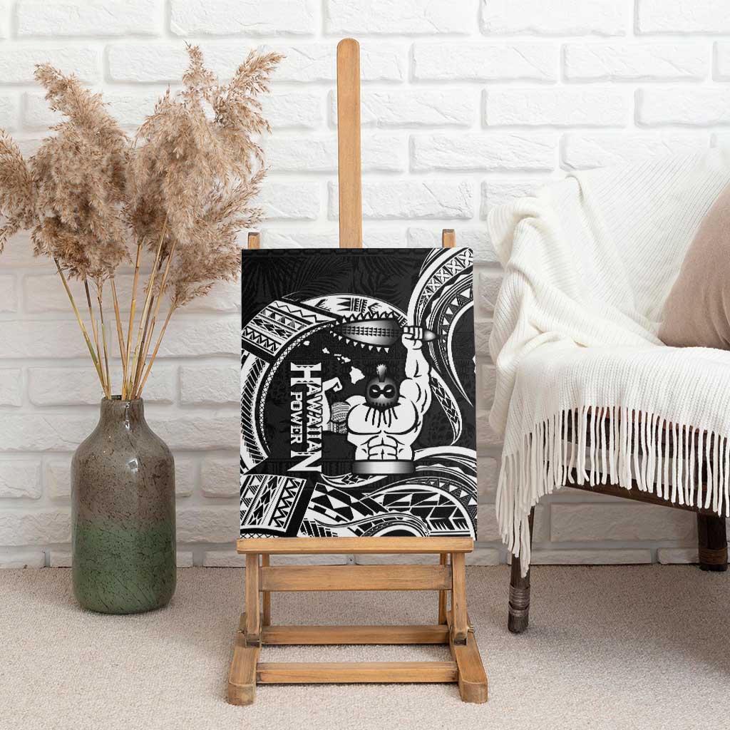 Black Hawaii Ikaika Warrior Canvas Wall Art Hawaiian Power