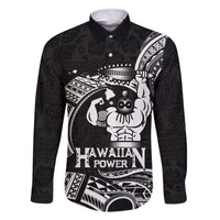 Black Hawaii Ikaika Warrior Family Matching Off The Shoulder Long Sleeve Dress and Hawaiian Shirt Hawaiian Power