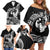 Black Hawaii Ikaika Warrior Family Matching Off Shoulder Short Dress and Hawaiian Shirt Hawaiian Power