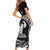 Black Hawaii Ikaika Warrior Family Matching Short Sleeve Bodycon Dress and Hawaiian Shirt Hawaiian Power