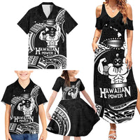 Black Hawaii Ikaika Warrior Family Matching Summer Maxi Dress and Hawaiian Shirt Hawaiian Power