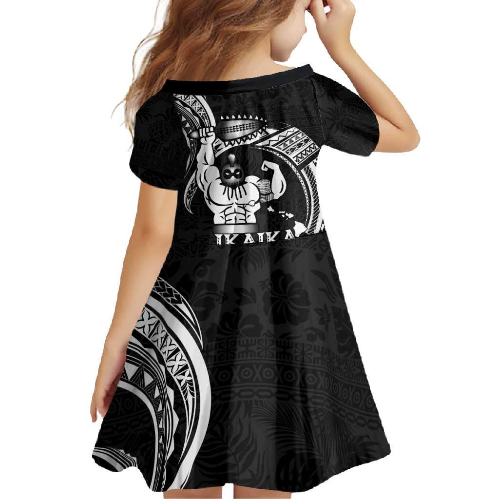 Black Hawaii Ikaika Warrior Family Matching Tank Maxi Dress and Hawaiian Shirt Hawaiian Power