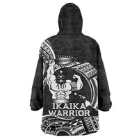 Black Hawaii Ikaika Warrior Wearable Blanket Hoodie Hawaiian Power