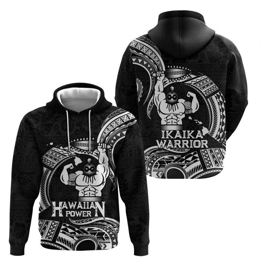 Black Hawaii Ikaika Warrior Zip Hoodie Hawaiian Power
