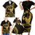 Gold Hawaii Ikaika Warrior Family Matching Short Sleeve Bodycon Dress and Hawaiian Shirt Hawaiian Power