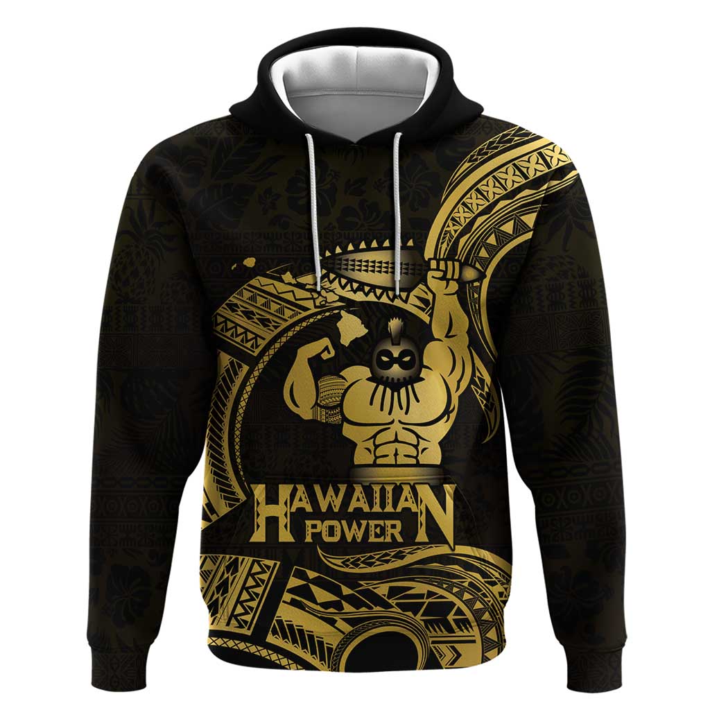 Gold Hawaii Ikaika Warrior Hoodie Hawaiian Power