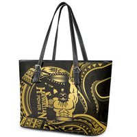 Gold Hawaii Ikaika Warrior Leather Tote Bag Hawaiian Power