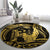 Gold Hawaii Ikaika Warrior Round Carpet Hawaiian Power