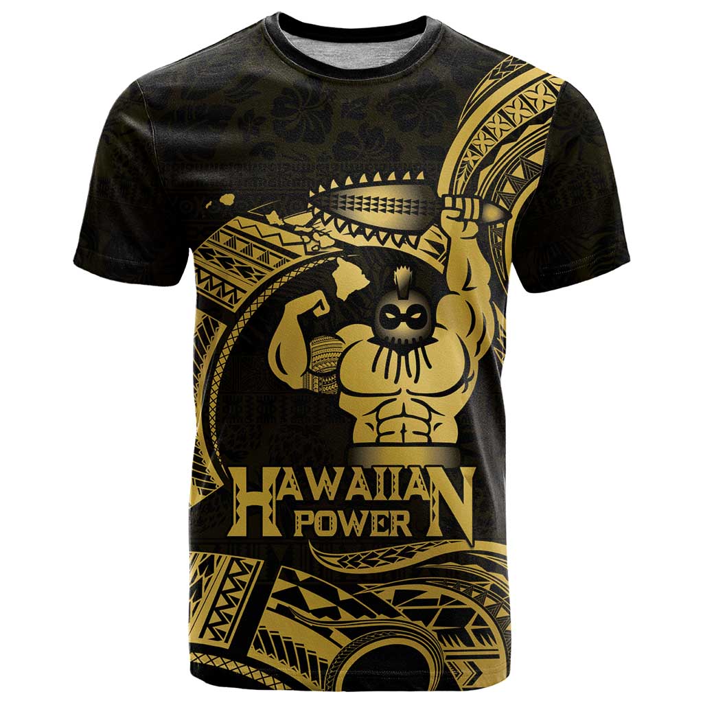 Gold Hawaii Ikaika Warrior T Shirt Hawaiian Power