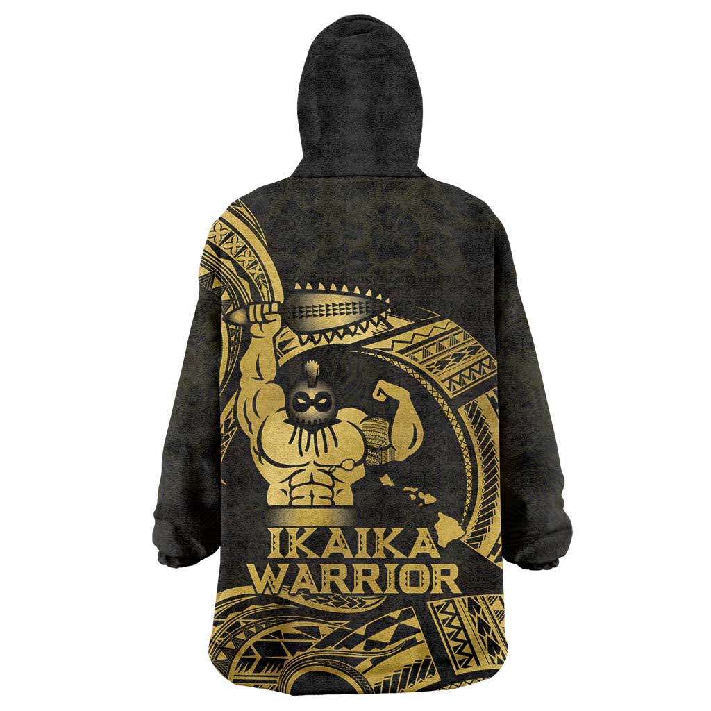 Gold Hawaii Ikaika Warrior Wearable Blanket Hoodie Hawaiian Power LT14 - Polynesian Pride