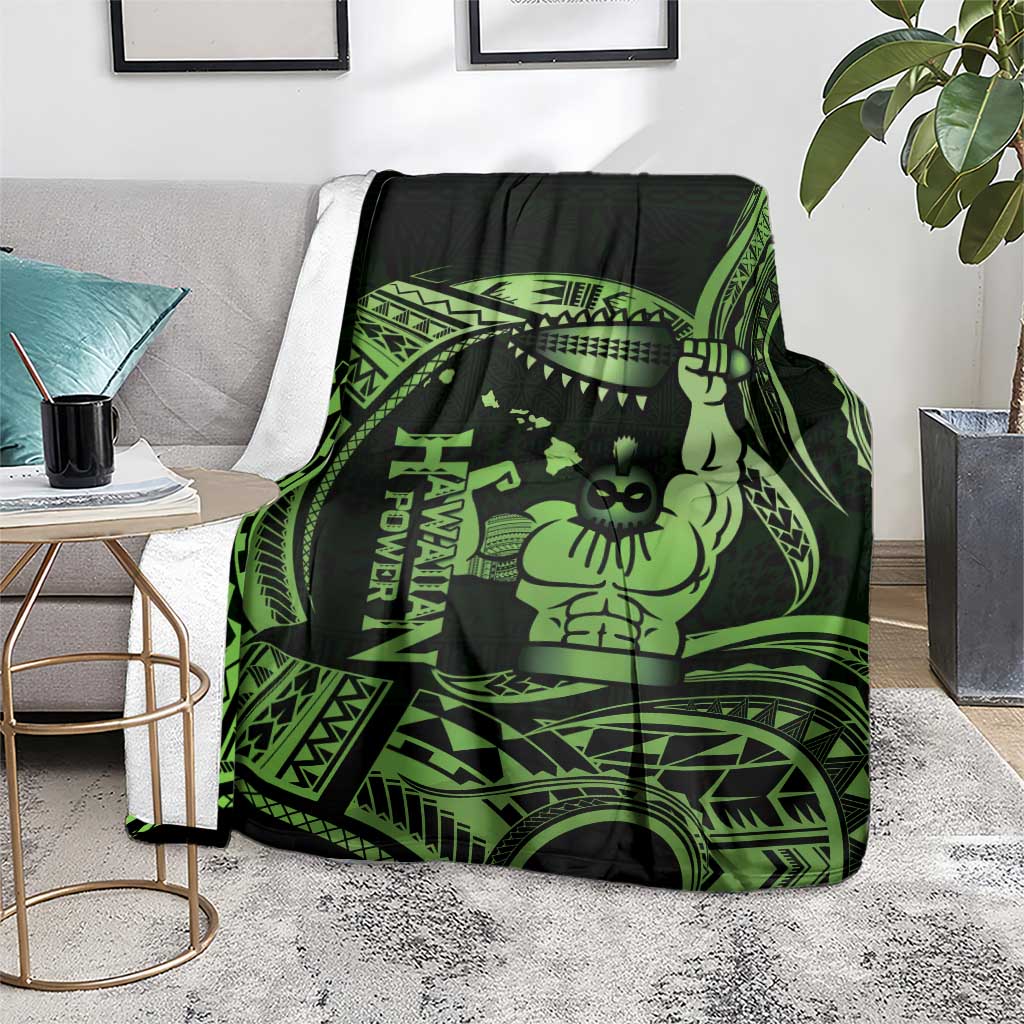 Green Hawaii Ikaika Warrior Blanket Hawaiian Power