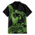 Green Hawaii Ikaika Warrior Family Matching Off Shoulder Maxi Dress and Hawaiian Shirt Hawaiian Power