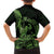 Green Hawaii Ikaika Warrior Family Matching Off Shoulder Short Dress and Hawaiian Shirt Hawaiian Power