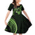 Green Hawaii Ikaika Warrior Family Matching Off Shoulder Short Dress and Hawaiian Shirt Hawaiian Power