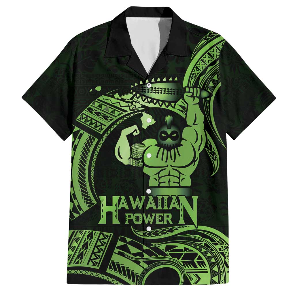 Green Hawaii Ikaika Warrior Hawaiian Shirt Hawaiian Power