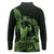 Green Hawaii Ikaika Warrior Long Sleeve Polo Shirt Hawaiian Power