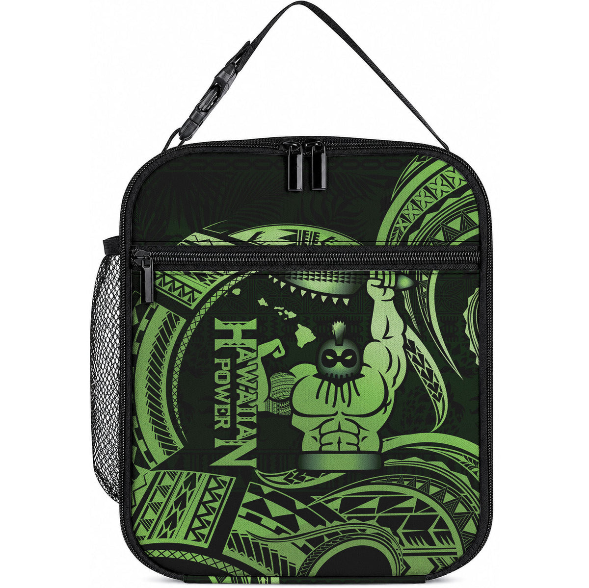 Green Hawaii Ikaika Warrior Lunch Bag Hawaiian Power LT14 10.2 × 8.3 × 4.3 inch Green - Polynesian Pride