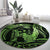 Green Hawaii Ikaika Warrior Round Carpet Hawaiian Power