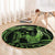 Green Hawaii Ikaika Warrior Round Carpet Hawaiian Power