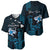 Personalised Hawaii King Kamehameha Day Baseball Jersey Plumeria With Kakau Pattern - Blue