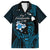 Personalised Hawaii King Kamehameha Day Family Matching Puletasi and Hawaiian Shirt Plumeria With Kakau Pattern - Blue