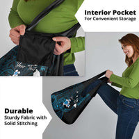 Personalised Hawaii King Kamehameha Day Grocery Bag Plumeria With Kakau Pattern - Blue