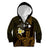 Personalised Hawaii King Kamehameha Day Kid Hoodie Plumeria With Kakau Pattern - Gold