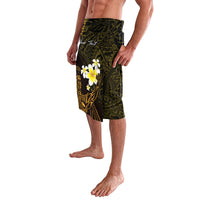 Personalised Hawaii King Kamehameha Day Lavalava Plumeria With Kakau Pattern - Gold LT14 - Polynesian Pride