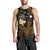 Personalised Hawaii King Kamehameha Day Men Tank Top Plumeria With Kakau Pattern - Gold