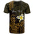 Personalised Hawaii King Kamehameha Day T Shirt Plumeria With Kakau Pattern - Gold