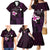 Personalised Hawaii King Kamehameha Day Family Matching Mermaid Dress and Hawaiian Shirt Plumeria With Kakau Pattern - Purple