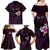 Personalised Hawaii King Kamehameha Day Family Matching Off Shoulder Maxi Dress and Hawaiian Shirt Plumeria With Kakau Pattern - Purple