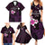 Personalised Hawaii King Kamehameha Day Family Matching Summer Maxi Dress and Hawaiian Shirt Plumeria With Kakau Pattern - Purple