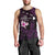 Personalised Hawaii King Kamehameha Day Men Tank Top Plumeria With Kakau Pattern - Purple