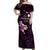 Personalised Hawaii King Kamehameha Day Off Shoulder Maxi Dress Plumeria With Kakau Pattern - Purple