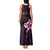 Personalised Hawaii King Kamehameha Day Tank Maxi Dress Plumeria With Kakau Pattern - Purple