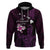 Personalised Hawaii King Kamehameha Day Zip Hoodie Plumeria With Kakau Pattern - Purple