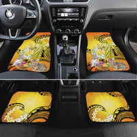 Polynesia Easter Day Car Mats He Is Risen Lilium Longiflorum Polynesian Pattern LT14 Set 4pcs Gold - Polynesian Pride