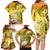 Polynesia Easter Day Family Matching Long Sleeve Bodycon Dress and Hawaiian Shirt He Is Risen Lilium Longiflorum Polynesian Pattern