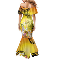 Polynesia Easter Day Family Matching Mermaid Dress and Hawaiian Shirt He Is Risen Lilium Longiflorum Polynesian Pattern LT14 - Polynesian Pride