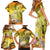 Polynesia Easter Day Family Matching Short Sleeve Bodycon Dress and Hawaiian Shirt He Is Risen Lilium Longiflorum Polynesian Pattern