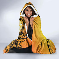 Polynesia Easter Day Hooded Blanket He Is Risen Lilium Longiflorum Polynesian Pattern LT14 - Polynesian Pride