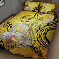 Polynesia Easter Day Quilt Bed Set He Is Risen Lilium Longiflorum Polynesian Pattern LT14 - Polynesian Pride