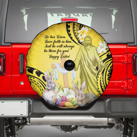Polynesia Easter Day Spare Tire Cover He Is Risen Lilium Longiflorum Polynesian Pattern LT14 - Polynesian Pride